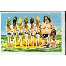 BAMFORTH COMIC "Rest Day" Postcard (2004)