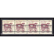 Used 1903a 9.3c Mail Wagon Fine Strip of 4 PreCnx CA0746