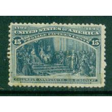 238 15c Announcing His Discovery Fine MLH I0088 check stain ?