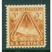 976 3c Fort Bliss Fine MNH Plt/4 UR 23937 MA1053