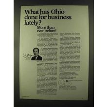 1972 Ohio Department of Development Ad - Gov. Gilligan