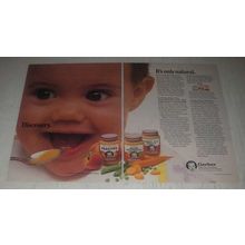 1985 Gerber Red Label Junior Textured Foods Ad - It's Only Natural