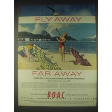 1962 BOAC Aviation Advertisement - Fly away far away