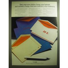 1974 Crane Stationery Ad - Every year your clothes change, your hairstyle