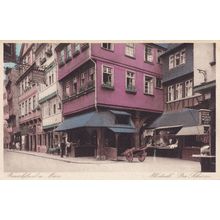 Alstadt Frankfurt Sausage Sausages Shop Butchers Antique German Postcard