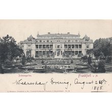Palmengarten Der Pavillon Garden Frankfurt Victorian German 1898 Postcard