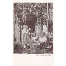 A Beauty This Time Blowing Bubbles Old Postcard