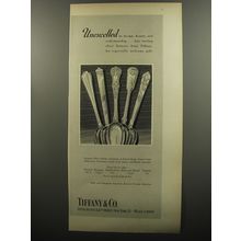 1953 Tiffany & Co. Silverware Advertisement - Unexcelled in design