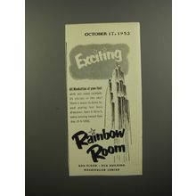 1953 Rainbow Room Club Ad - Exciting