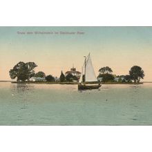 AK Gruss vom Wilhelmstein im Steinhuder Meer German Old Postcard
