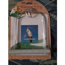 cockateil & medium bird cement with crushed sea shell swing brand new