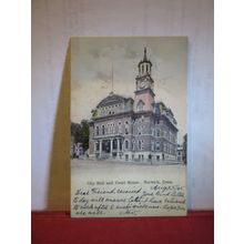 CITY HALL & COURT HOUSE, NORWICH, CONNECTICUT, USA. used postcard 1905 pm =