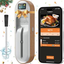 Wireless Meat Thermometer Digital, Instant Read, Long Bluetooth Range, Alarm, Hi