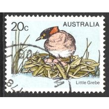 AUSTRALIA 1978: BIRDS DEFINITIVES - 20c LITTLE GREBE USED (G5)