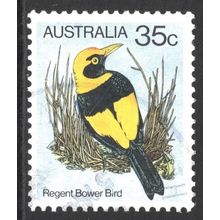 AUSTRALIA 1980: BIRDS DEFINITIVES - 35c REGENT BOWER BIRD USED (G6)
