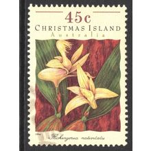 CHRISTMAS ISLAND 1994: ORCHIDS - 45c FLICKINGERIA NATIVITATUS USED (G6)