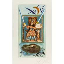 Salvador Dali (1904-1989). Lyle Stuart Tarot Suite of 6, 1978 card 4 Poster Canv