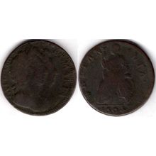 Great Britain. William & Mary. Farthing 1694. dy21039
