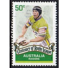 Australia 2008 Centenary of Rugby League - Raiders 50c Sheet Used