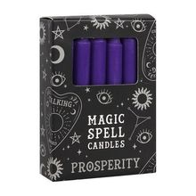 Candles - Set of 12 Purple 'Prosperity' Spell Candle