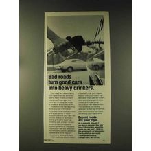 1976 The Asphalt Institute Ad - Bad Roads Good Cars