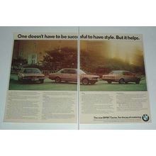1977 2-page BMW 730, 728, 733i Car Ad - Style!!