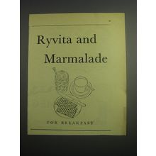 1948 Ryvita Cracker Ad - Ryvita and Marmalade