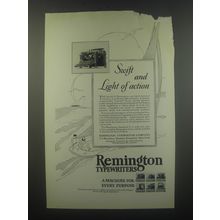 1926 Remington Typewriters Ad - Swift and light of action