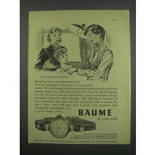 1955 Baume 521 Watch Ad - A personal satisfaction