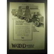 1918 Automotive Wood Wheel Manufacturers Association Ad - Wood wheels carry