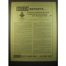 1966 Decca Records, Navigator and Radar Ad - Decca Reports.. We are fortunate