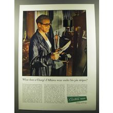 1953 Carter's Trigs Underwear Ad - What does a Charge' d'Affaires wear
