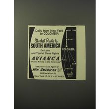 1953 Avianca Airlines Ad - Daily from New York to Colombia