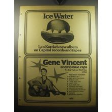 1974 Capitol Records Ad - Leo Kottke Ice Water; Gene Vincent and His Blue Caps