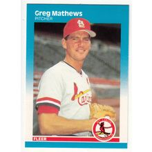 1987 Fleer Greg Mathews baseball Rookie card #303 - RC