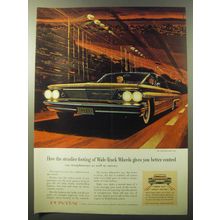 1960 Pontiac Bonneville Vista Car Ad - How the steadier footing of wide-track