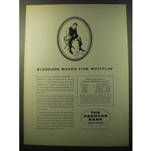 1960 The Hanover Bank Ad - $1,000,000 makes fine whittlin'