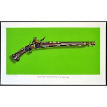 SCOTTISH FLINTLOCK PISTOL 1963 Ronald Paton firearms PRINT