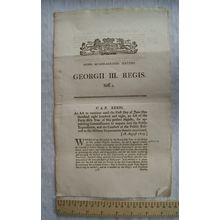 1807 Act of Parliament: Public Expenditure & Business Military Departments