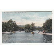 Manningham Park Lake Bradford Postcard 1904 West Yorkshire