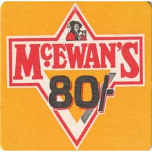 BEER MAT - McEWANS BREWERY - McEWANS 80/- - (Cat No 129) - (1986)