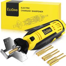 Electric Chainsaw Sharpener Kit with TITANIUM-PLATED Diamond Bits - High-Speed C