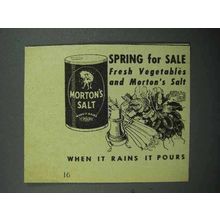 1944 Morton's Salt Ad - Fresh Vegetables