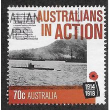AUS 2014 70c 'WORLD WAR I - AUSTRALIANS IN ACTION' FINE USED (EBID68-541)