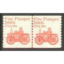 1908 20c Fire Pumper Fine MNH Dry Gum CNP Left 1 V0186