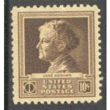 878 10c Jane Addams Fine MNH GA0392