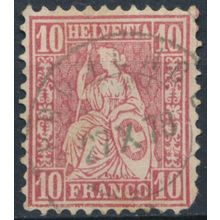 Helvetia: 10c - Switzerland 1867 - FH - MiNr 30 (C)