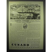 1930 Cunard Cruise Line Ad - The Britannia, Ice Bound