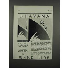 1931 Ward Line Ad - To Havana