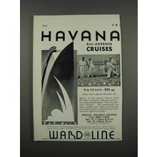 1931 Ward Line Ad - Havana Cruises